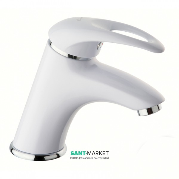 Змішувач для раковини одноважеля EMMEVI колекція Luxor хром / білий BC7003RTC