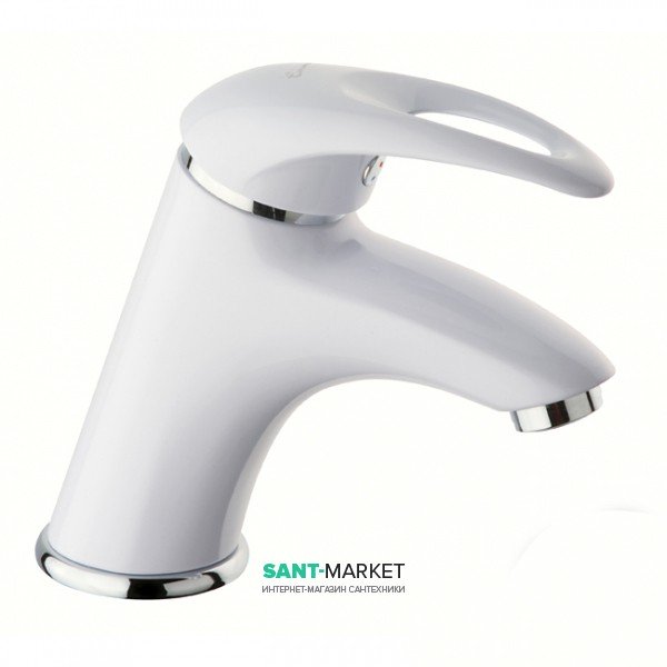 Смеситель для раковины однорычажный EMMEVI коллекция Luxor хром/белый BC7003RTC