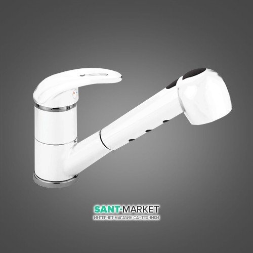 Змішувач для кухні Emmevi Luxor змішувач білий-хром BC7065R