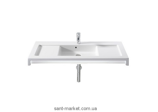 Раковина для ванной на тумбу умывальник-столешница Roca коллекция Stratum белая 327631000