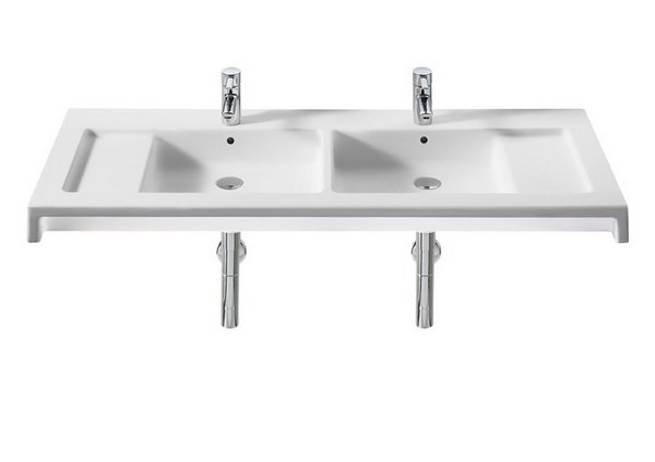 Раковина для ванной на тумбу двойная Roca коллекция Stratum белая A327630000