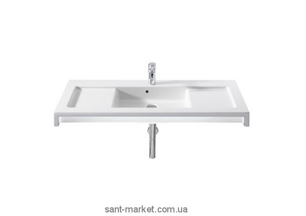 Раковина для ванної на тумбу умивальник-стільниця Roca колекція Stratum біла 327631000