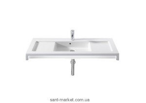Раковина для ванної на тумбу умивальник-стільниця Roca колекція Stratum біла 327631000