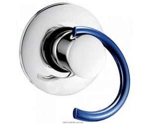 Змішувач для душа вбудовується EMMEVI колекція Twist хром / синій CBL6609
