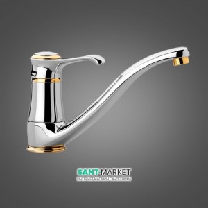 Змішувач для кухні Emmevi Tiffany ретростиль хром-золото CO6095