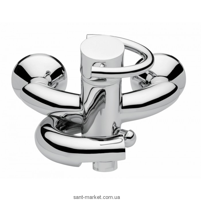 Смеситель однорычажный для ванны с коротким изливом EMMEVI коллекция Twist хром CR6601