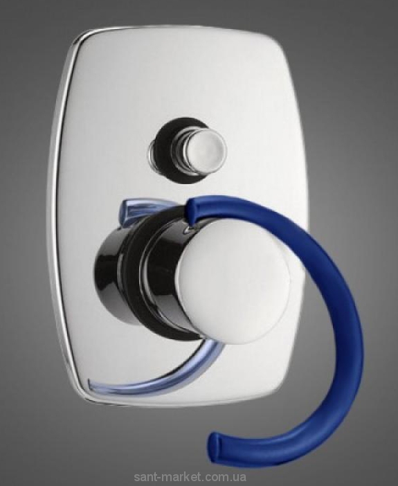 Смеситель скрытый (встраиваемый) EMMEVI коллекция Twist хром/синий CBL6619