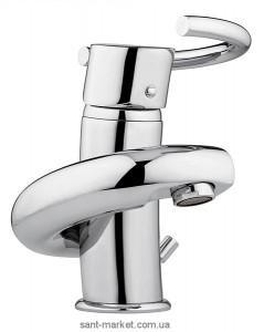 Смеситель для раковины однорычажный с донным клапаном EMMEVI коллекция Twist хром CR6603