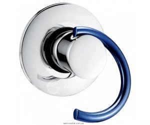 Смеситель для душа встраиваемый EMMEVI коллекция Twist хром/синий CBL6609