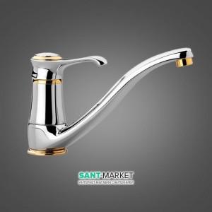 Змішувач для кухні Emmevi Tiffany ретростиль хром-золото CO6095