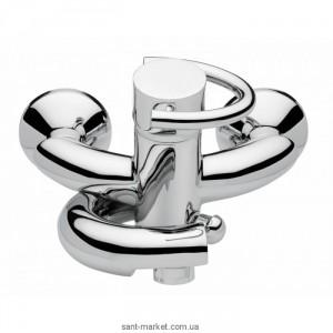Смеситель однорычажный для ванны с коротким изливом EMMEVI коллекция Twist хром CR6601