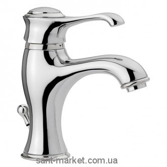 Смеситель для раковины однорычажный с донным клапаном EMMEVI коллекция Tiffany хром CR6003