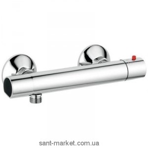 Смеситель для душа настенный двухвентильный с термостатом EMMEVI коллекция Lyra хром CR9402