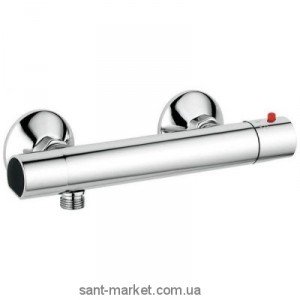 Смеситель для душа настенный двухвентильный с термостатом EMMEVI коллекция Lyra хром CR9402