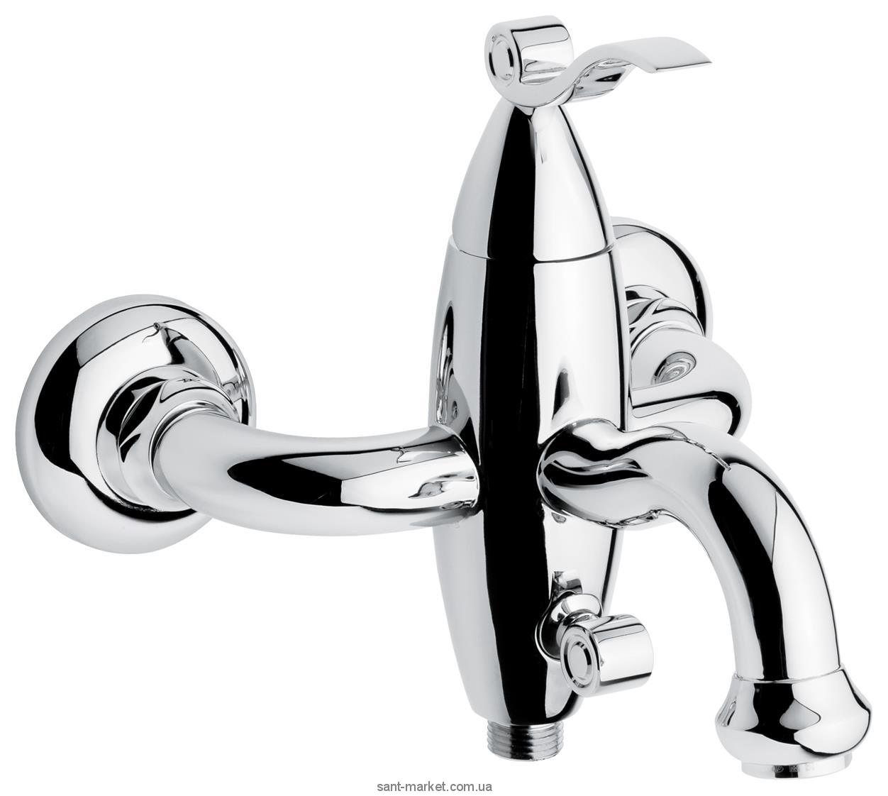 Змішувач одинважільний для ванни з коротким виливом EMMEVI колекція Abel хром CR39001
