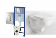 Унітаз підвісний Villeroy & Boch O.Novo 5660H101 + Сидіння + Комплект Grohe Rapid SL 38750001