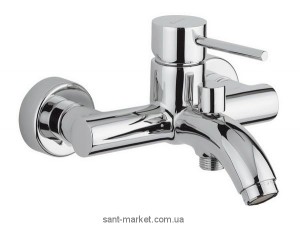 Смеситель однорычажный для ванны с коротким изливом EMMEVI коллекция Piper хром CR45001