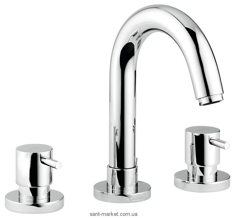 Змішувач для раковини Двохважеля з донним клапаном EMMEVI колекція Piper хром CR45033
