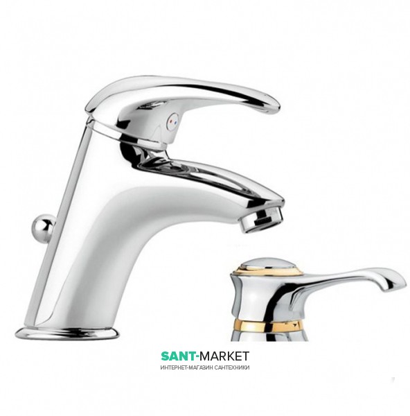 Смеситель для раковины однорычажный EMMEVI коллекция Luxor хром/золото CO7003RTC