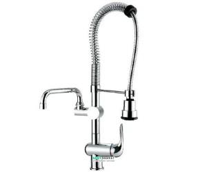 Смеситель для кухни с двумя изливами и выдвижной лейкой Emmevi Neco однорычажный  CR91410