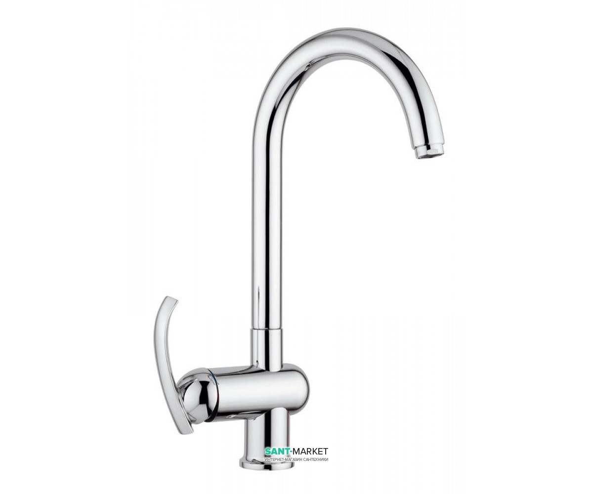 Смеситель для кухни Emmevi Ramses однорычажный мат-хром  SC72007