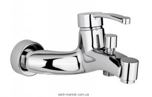 Змішувач одинважільний для ванни з коротким виливом EMMEVI колекція Planet матових хром SC81001