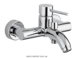 Смеситель однорычажный для ванны с коротким изливом EMMEVI коллекция Piper хром CR45001