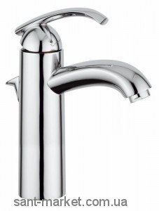 Смеситель для раковины однорычажный с донным клапаном высокий EMMEVI Dacota хром CR73003 Big