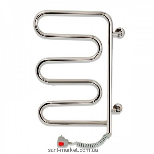 Электрический полотенцесушитель Laris Змеевик 25 РС5 Э 450х570х35 змейка хром поворотный 73207160