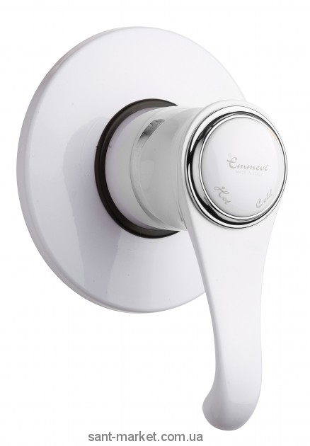 Смеситель для душа встраиваемый EMMEVI коллекция Tiffany белый/хром BC6009