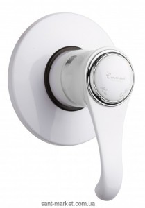 Смеситель для душа встраиваемый EMMEVI коллекция Tiffany белый/хром BC6009