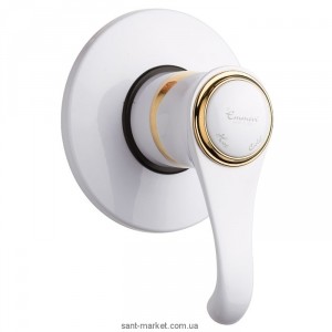 Змішувач для душа вбудовується EMMEVI колекція Tiffany білий / золото BO6009