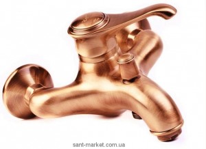 Змішувач одинважільний для ванни з коротким виливом EMMEVI колекція Tiffany мідь RA6001