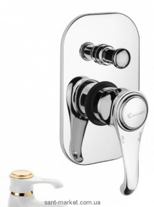 Смеситель скрытый (встраиваемый) EMMEVI коллекция Tiffany белый/золото BO6019