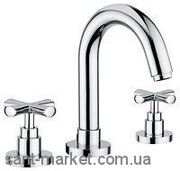 Смеситель для раковины двухвентильный с донным клапаном EMMEVI коллекция Spirit New хром CR31033