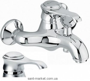 Смеситель однорычажный для ванны с коротким изливом EMMEVI коллекция Tiffany матовый хром SC6001