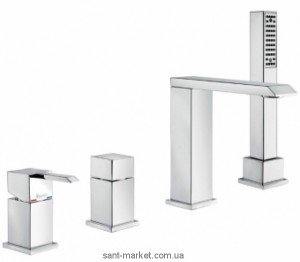 Смеситель однорычажный на борт ванны с душем EMMEVI коллекция Sicily хром CR38120