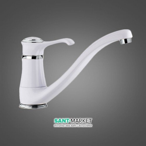 Змішувач для кухні Emmevi Tiffany змішувач ретростиль білий-хром BC6095