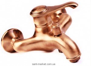 Смеситель однорычажный для ванны с коротким изливом EMMEVI коллекция Tiffany медь RA6001