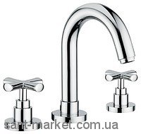 Смеситель для раковины двухвентильный с донным клапаном EMMEVI коллекция Spirit New хром CR31033