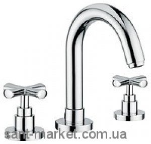 Смеситель для раковины двухвентильный с донным клапаном EMMEVI коллекция Spirit New хром CR31033