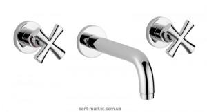 Змішувач для раковини двухвентильний настінний EMMEVI колекція Spirit New хром CR31155