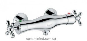 Змішувач для душу настінний двухвентильний з термостатом EMMEVI колекція Spirit New хром CR31300