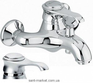 Смеситель однорычажный для ванны с коротким изливом EMMEVI коллекция Tiffany матовый хром SC6001