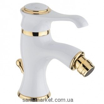 Emmevi Tiffany Змішувач білий-золото BO6004