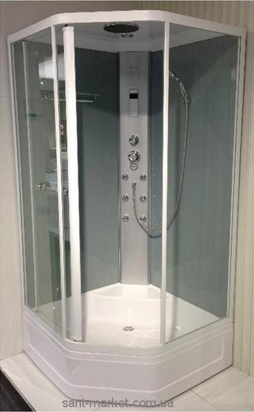 Гидробокс угловой Volle Lanvin 11-88-112 100x100x215 с глубоким поддоном пятиугольный