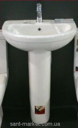 Раковина для ванной на пьедестал Volle коллекция Fiesta белая 13-75-022