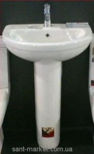 Раковина для ванної на п'єдестал Volle колекція Fiesta біла 13-75-022