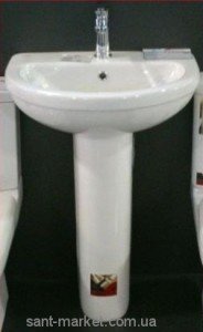 Раковина для ванної на п'єдестал Volle колекція Fiesta біла 13-75-022