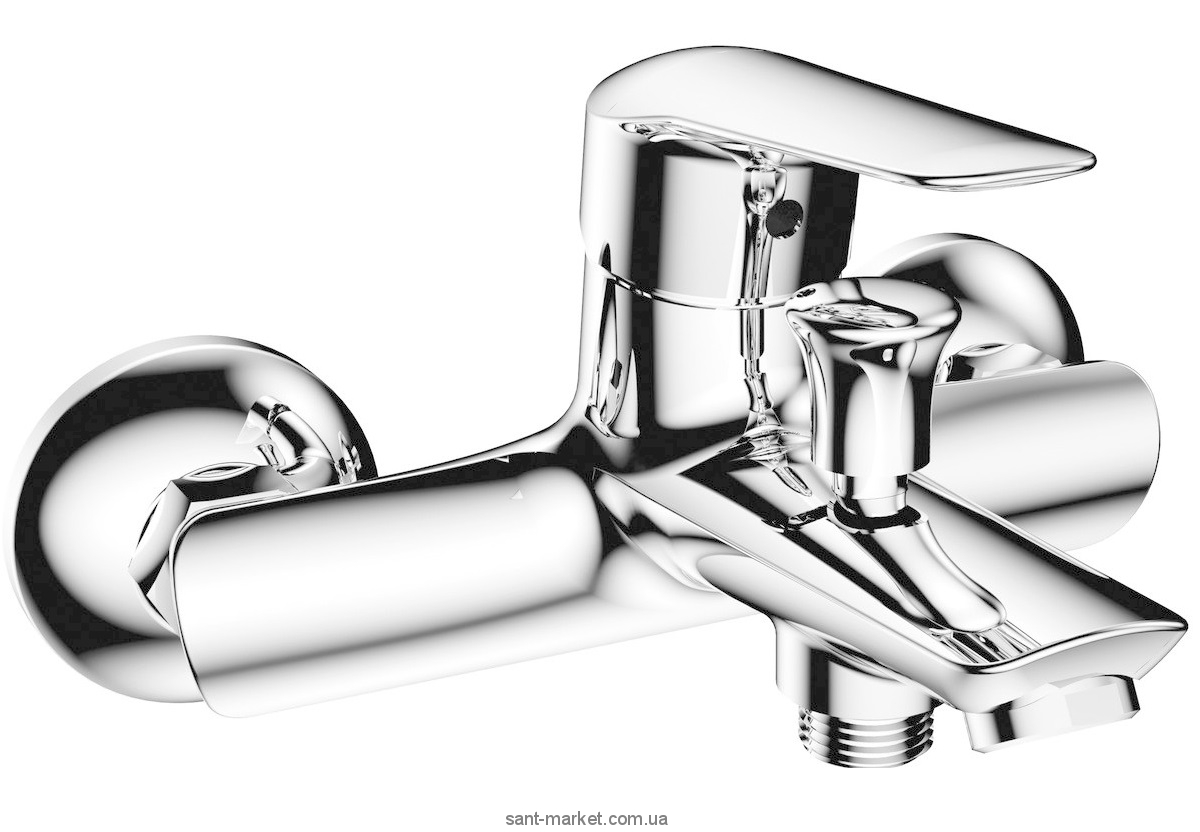 Змішувач одинважільний для ванни з коротким виливом Volle колекція Nemo хром 15142100